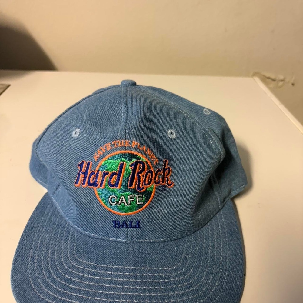 Vintage 90s Hard Rock Cafe Bali Blue Hat